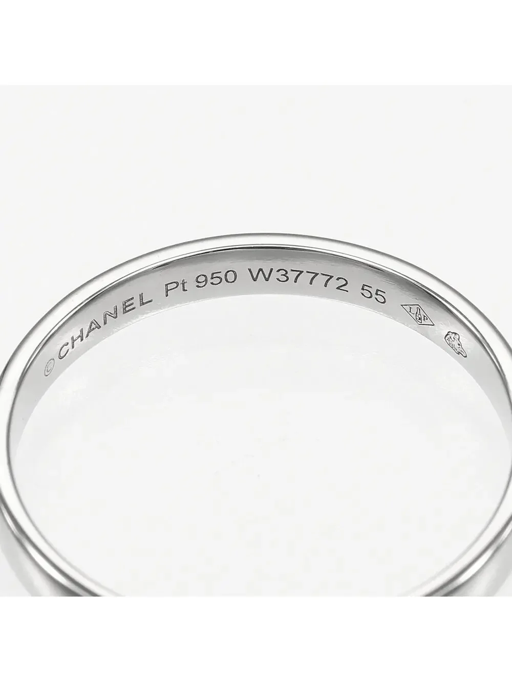 Chanel John Eternal Band Ring Platinum #327472C95B